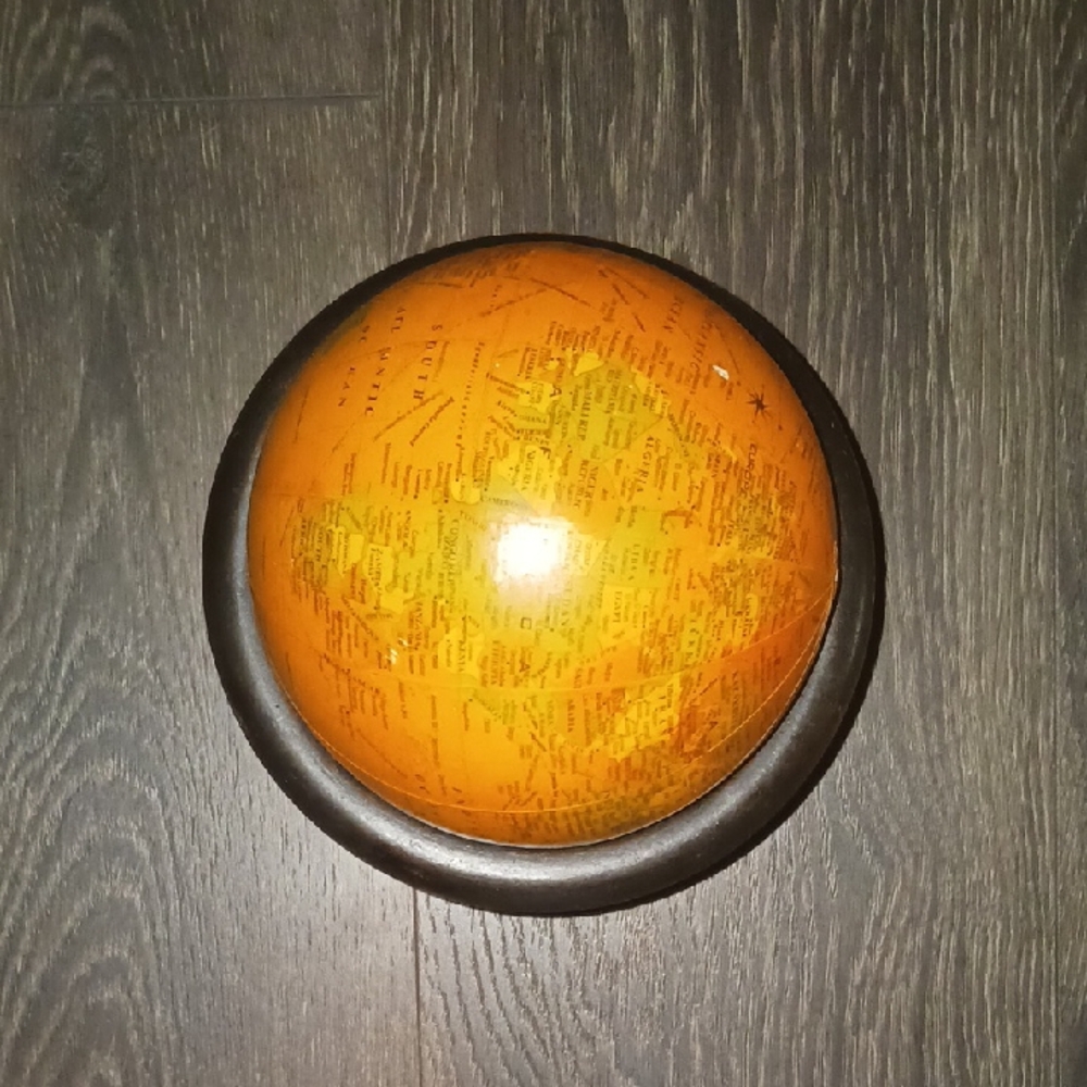 Vintage Style Orange Globe Paperweight